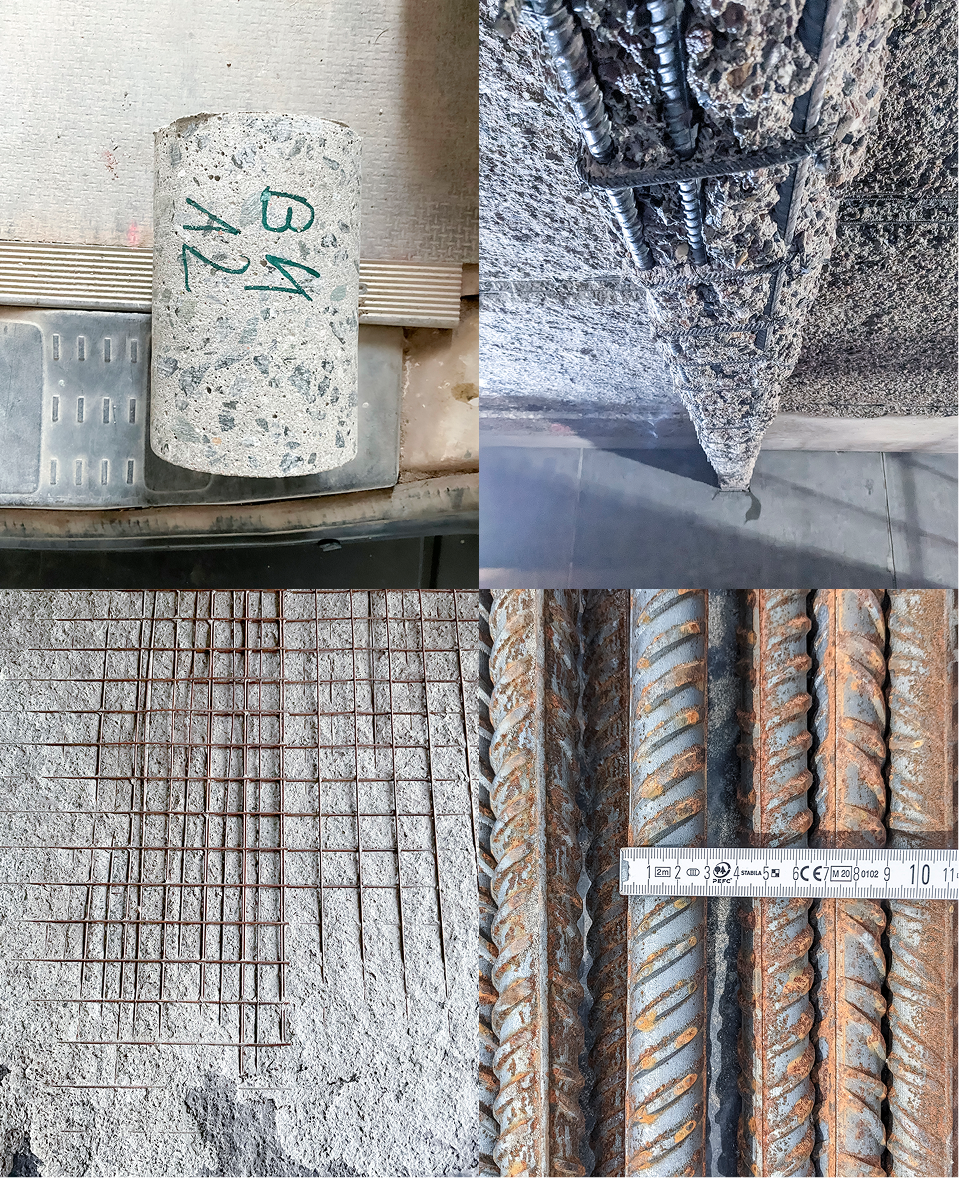 Detailfotos Beton und Bewährung