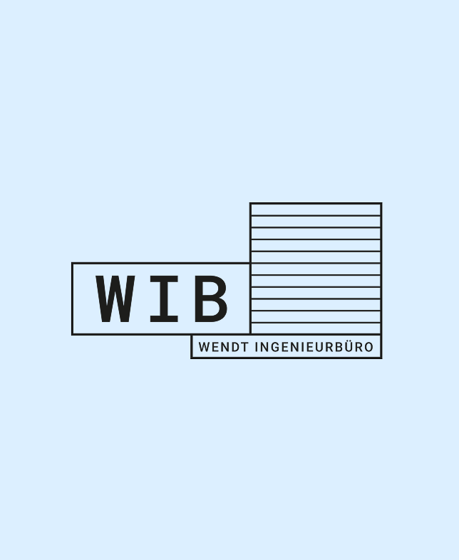 WIB Logo auf blauem Hintergrund