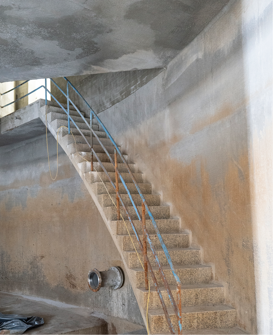 Treppe im Trinwasserbehälter