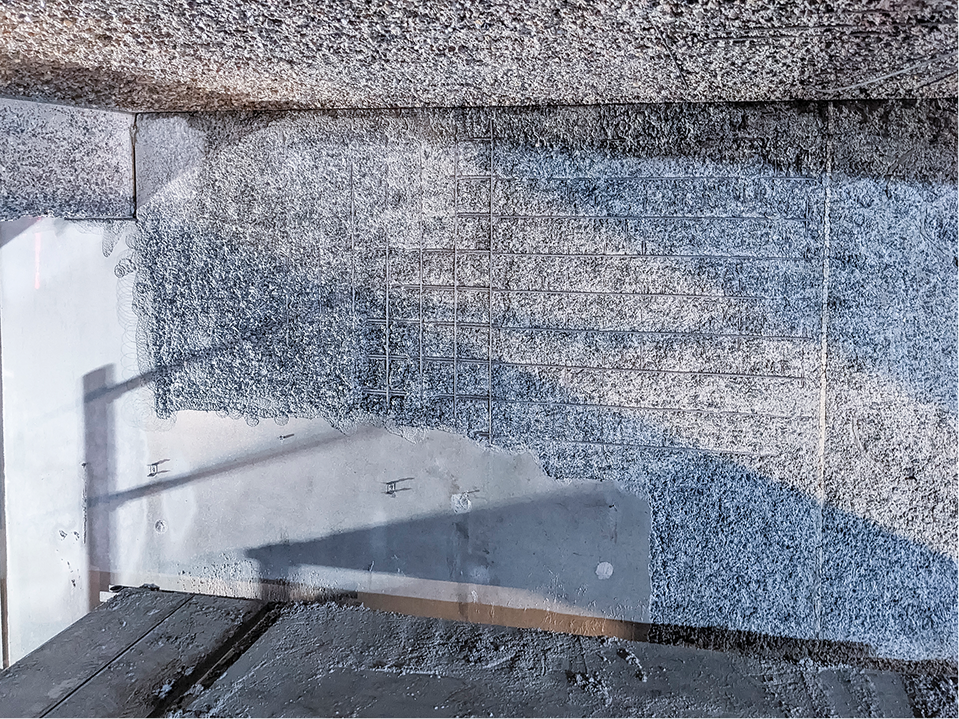 Foto der Wand nach Instandsetzung