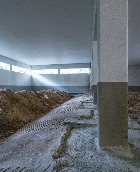 Nahaufnahme Detail Betonsohle